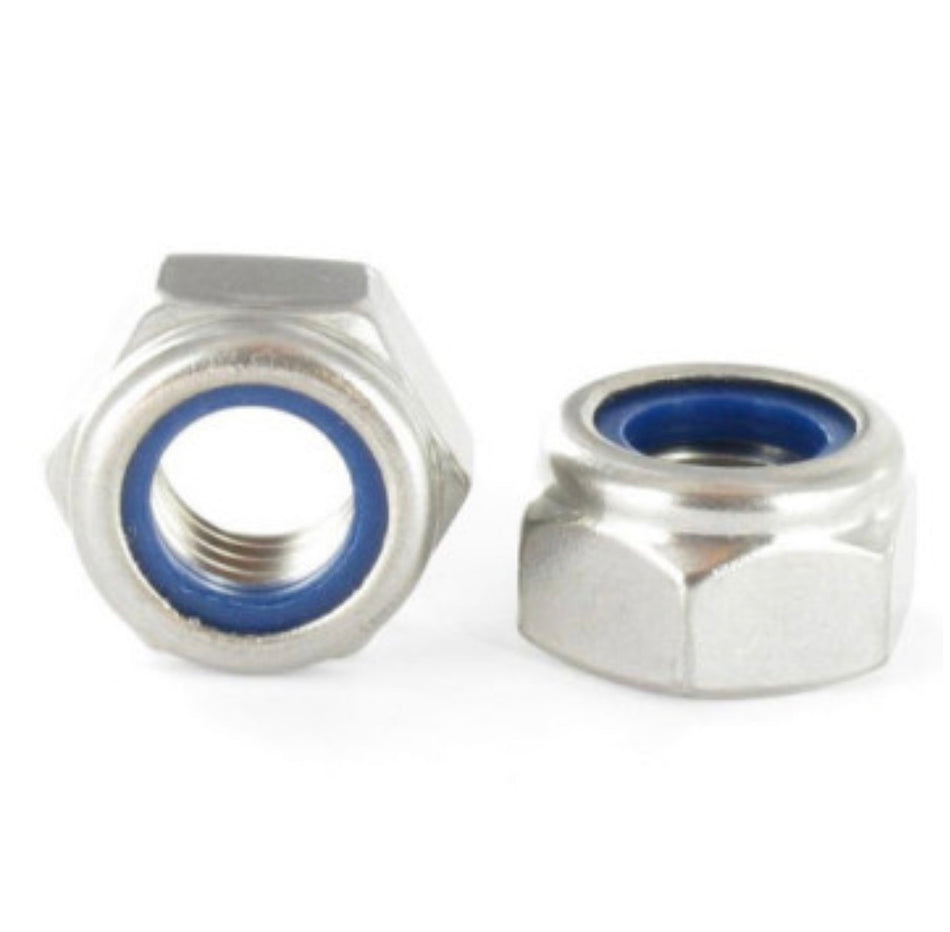 Écrou frein hexagonal Nylstop acier zingué - M4, M5, M6, M8 ou M10