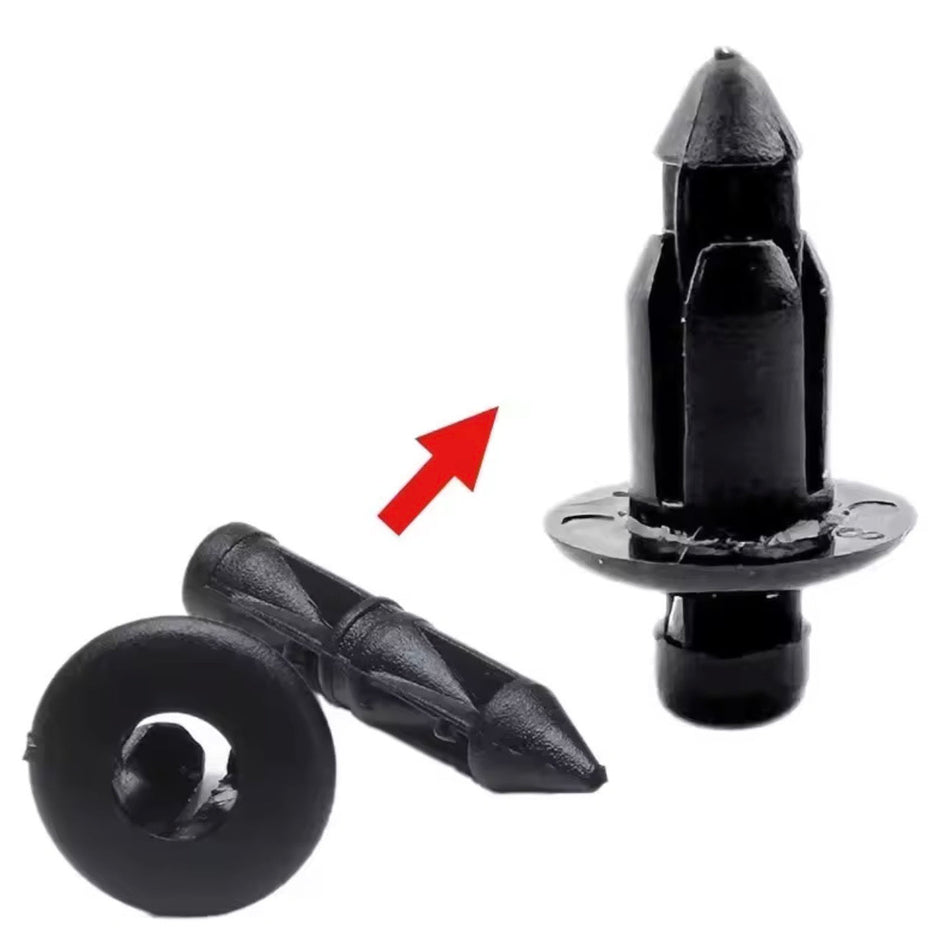 Agrafes / Clips plastique 6mm ( lot de 10)